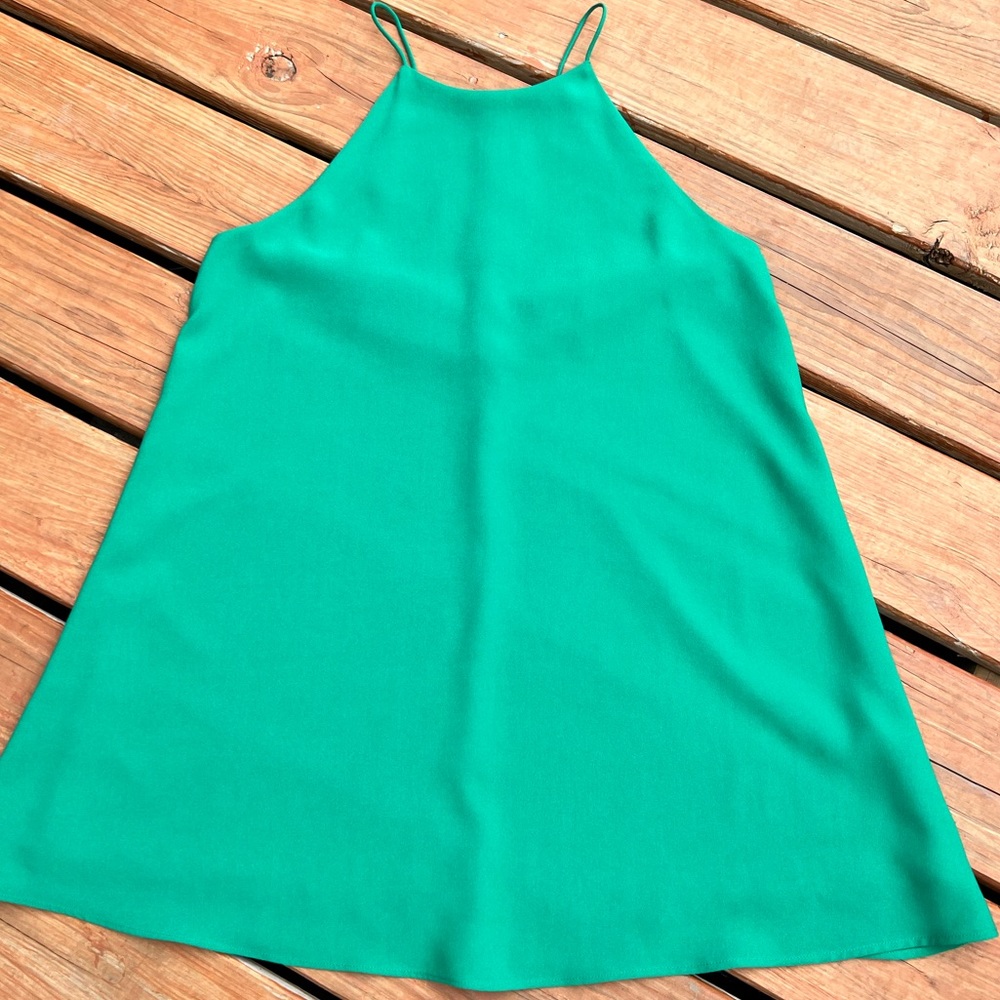 Green A-line Dress, Large, Mello Day